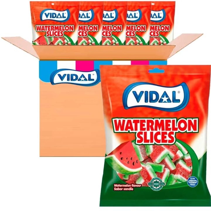 Tajadas Sandia Vidal 90 gramos caja 14 unidades