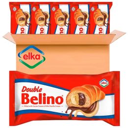 Croissants rellenos de Chocolate Blanco y Negro Belino caja de 20 unidades de 60 gr