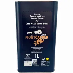 Aceite Montcabrer  Virgen Extra 1 litro procedencia Comunidad Valenciana