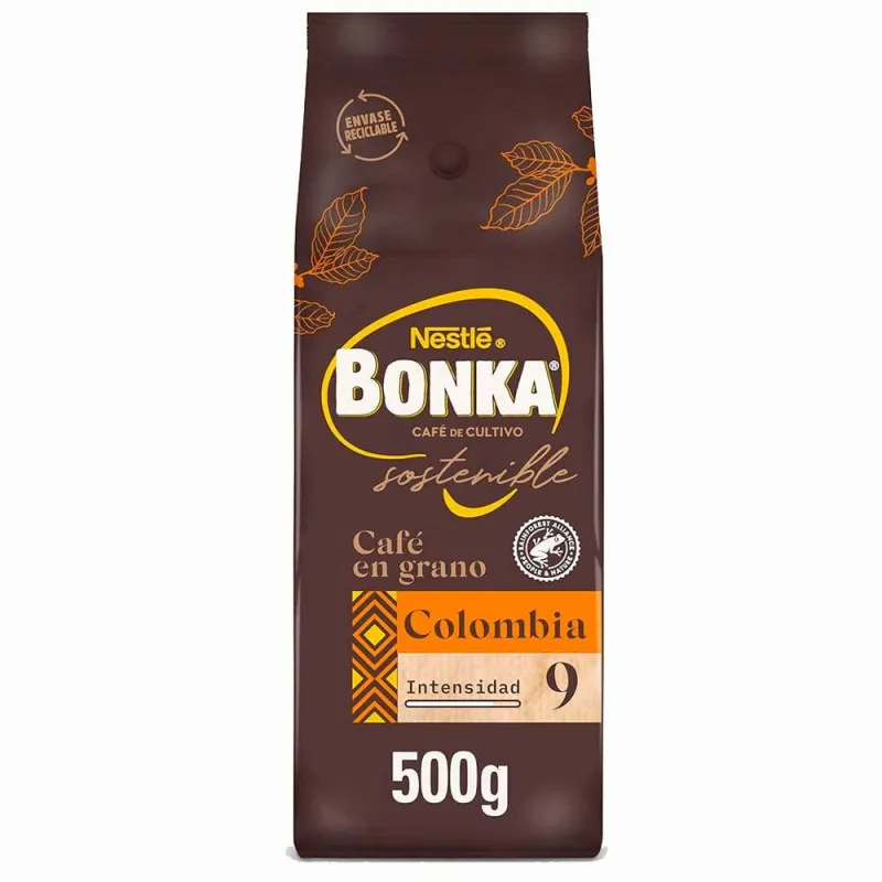 Café en grano Colombia Bonka 500 gr. Sostenible Intensidad 8