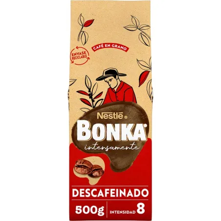 Descafeinado Bonka 500 gr | Café en grano sin cafeína y con sabor