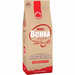 Bonka descafeinado  500 gr Especial Hosteleria. Café en grano de cultivo sostenibe