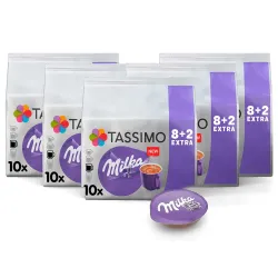 Chocolate Milka 5 cajas de 8 cápsulas Tdisc para el sistema de capsulas Tassimo