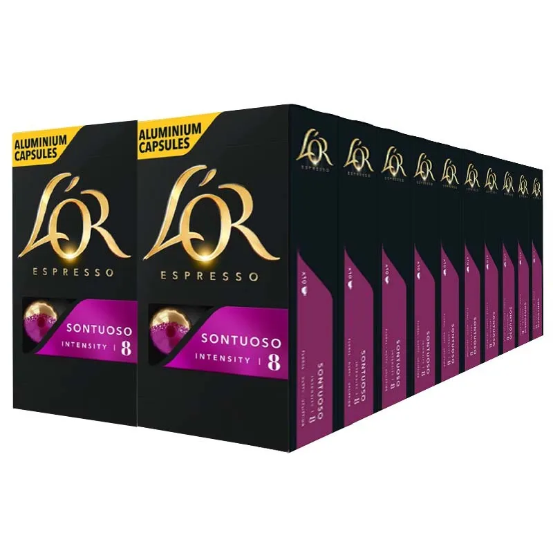 Café Sontuoso 20 cajas, 200 cápsulas | L'or Nespresso Café Sontuoso 20 cajas, 200 cápsulas | L'or Nespresso