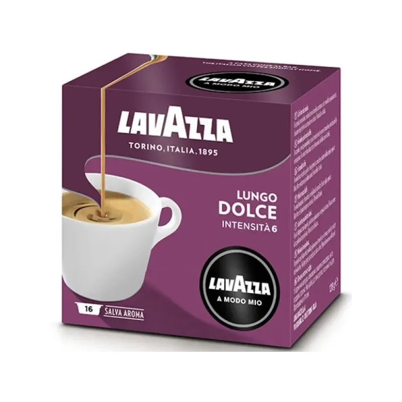 Café Lungo Dolce 16 cápsulas | Lavazza A Modo Mio Café Lungo Dolce 16 cápsulas | Lavazza A Modo Mio