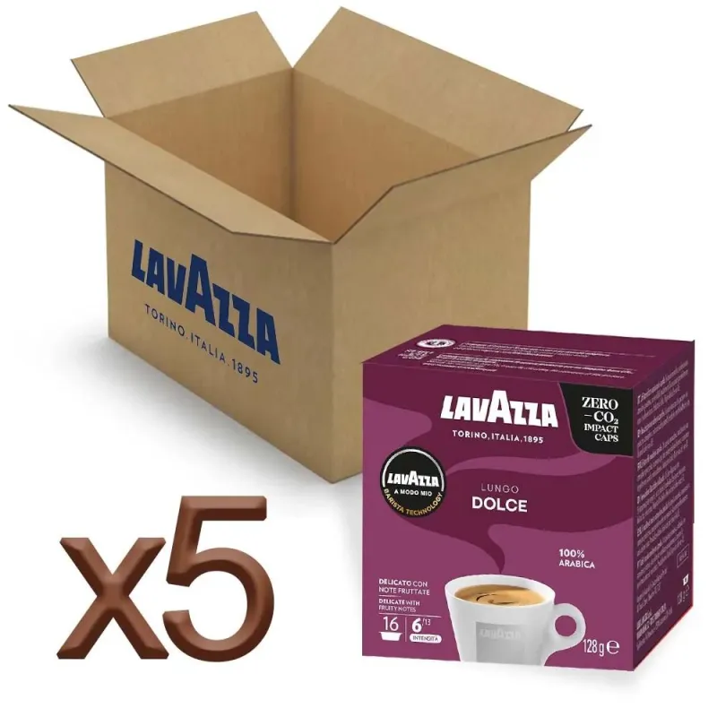 Lavazza A Modo Mio Lungo Dolce  80 Cápsulas