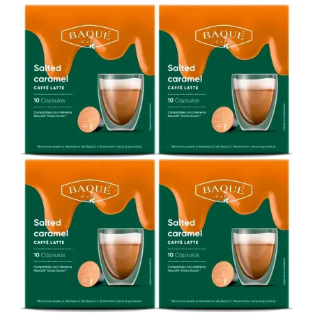 Caffè Latte Salted Caramel Baqué 40 cápsulas compatibles Dolce Gusto