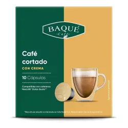 Cortado con crema Baqué 10 cápsulas compatibles Dolce Gusto