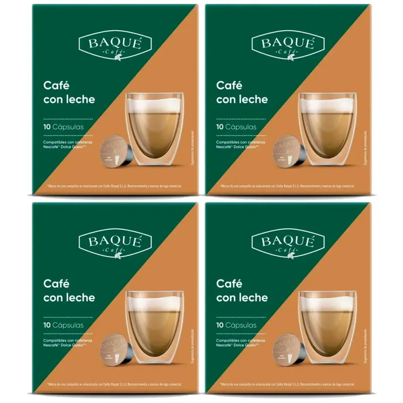 Café con Leche 40 cápsulas | Dolce Gusto Baqué