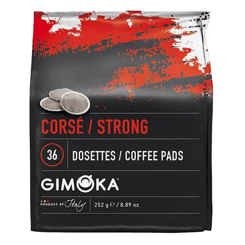 Gimoka Corsé Strong, 36 monodosis Compatibles Cafetera Senseo. Gimoka Corsé Strong, 36 monodosis Compatibles Cafetera Senseo.