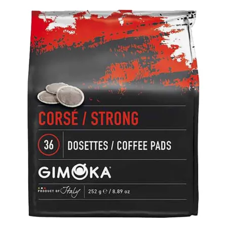 Gimoka Corsé Strong, 36 monodosis Compatibles Cafetera Senseo.