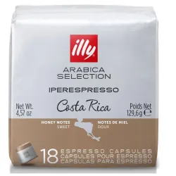 Costa Rica Iperespresso Arábica Selection 18 Cápsulas Illy.