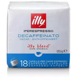 Iperespresso descafeinado 18 cápsulas Illy.