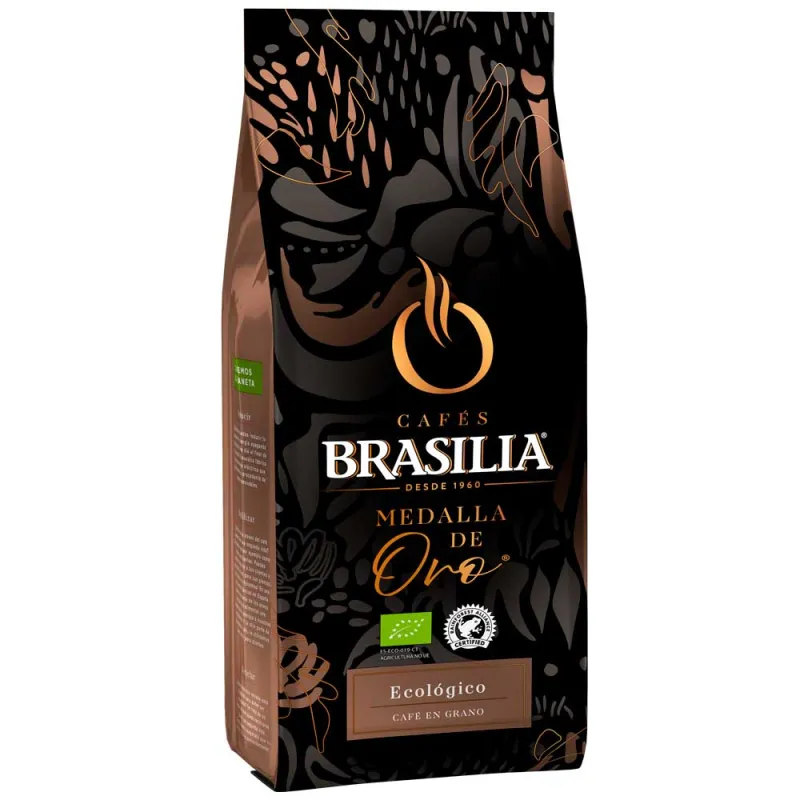 Café en grano Ecológico 1kg  | Brasilia Medalla Oro LATERAL