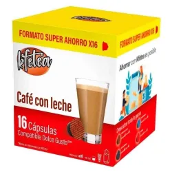 Café con Leche Dolce Gusto Kfetea en 16 Cápsulas compatibles