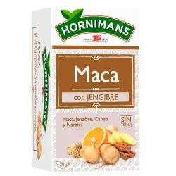 Infusión de Maca con Jengibre, canela y naranja. 20 bolsitas Hornimans