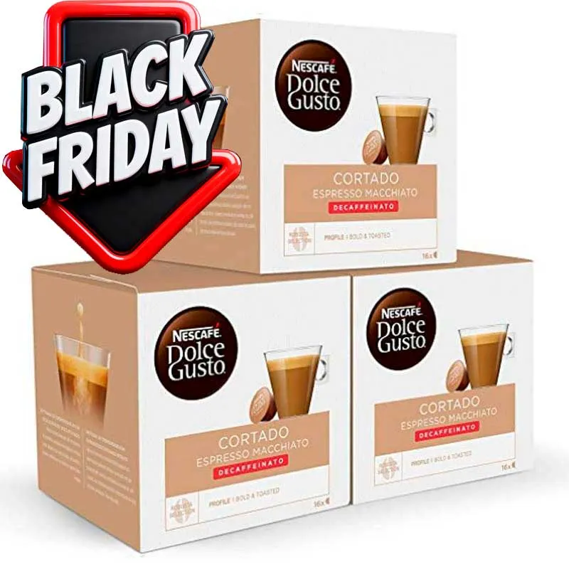 Descafeinado Café Cortado Pack 48 cápsulas Dolce Gusto  Black Friday