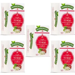 5 cajas Te rojo con Anis y ciruelas 5 cajas Hornimans 20 infusiones