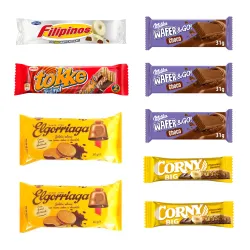 Choco Mix - Consigue tu Pack Ahorro de Barritas y Galletas de Chocolate (25 unidades)