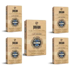 Pack de 5 Colombia Café molido de Café Jurado. Cafes del mundo. 250g