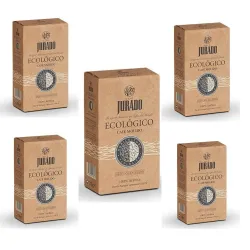 Pack de 5 Natural Ecológico Café molido Jurado Cafés del mundo. 250 gr.