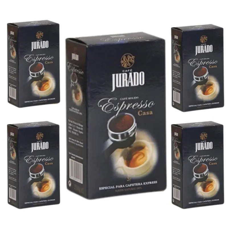 Pack de 5 Espresso Casa Café Molido Jurado 250gr