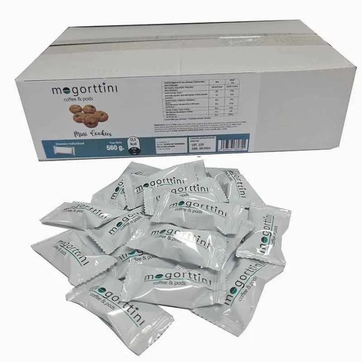 Mini Cookies 200 ud. Mogorttini Individual, 2,8 gramos.
