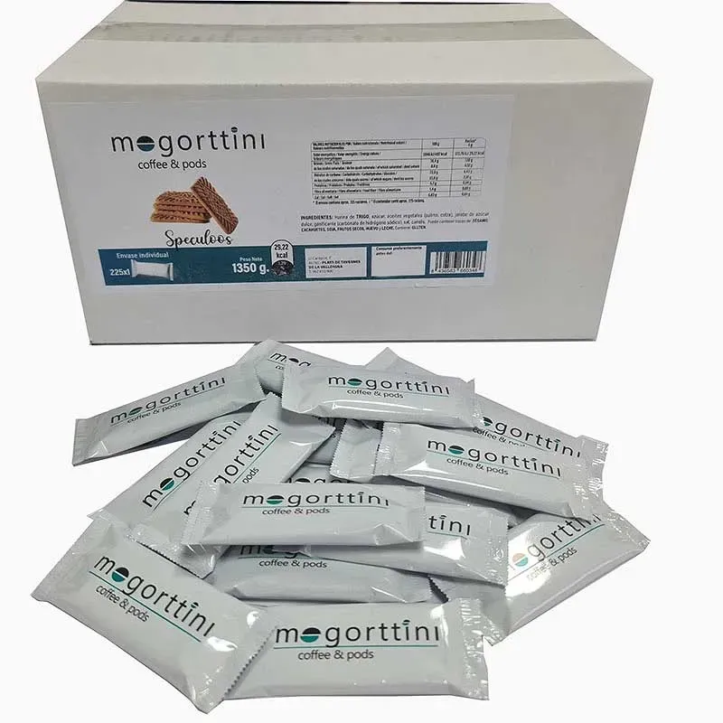 Caja Speculoos 225 ud. de la marca Mogorttini en envase Individual 6 gramos.