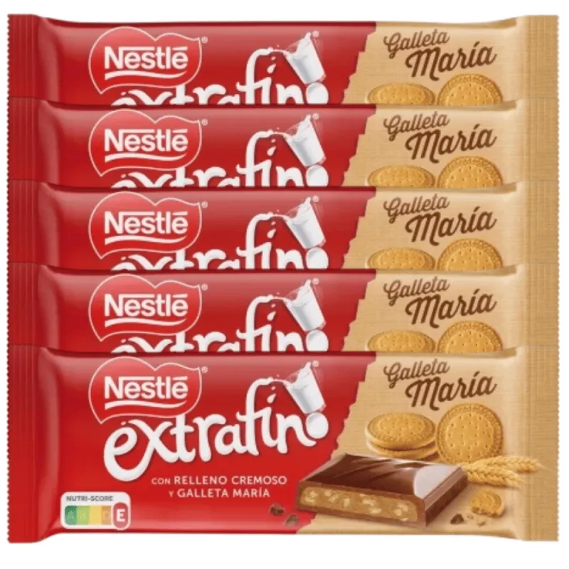 Nestlé Extrafino Galleta María 5 Tabletas de 84g