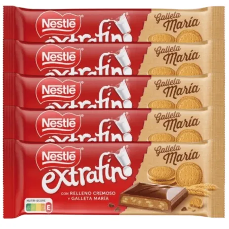 Nestlé Extrafino Galleta María 5 Tabletas de 84g