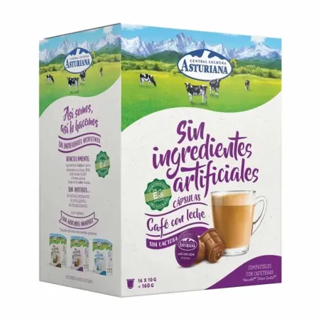Café con Leche Sin Lactosa Central Lechera Asturiana Compatibles Dolce Gusto