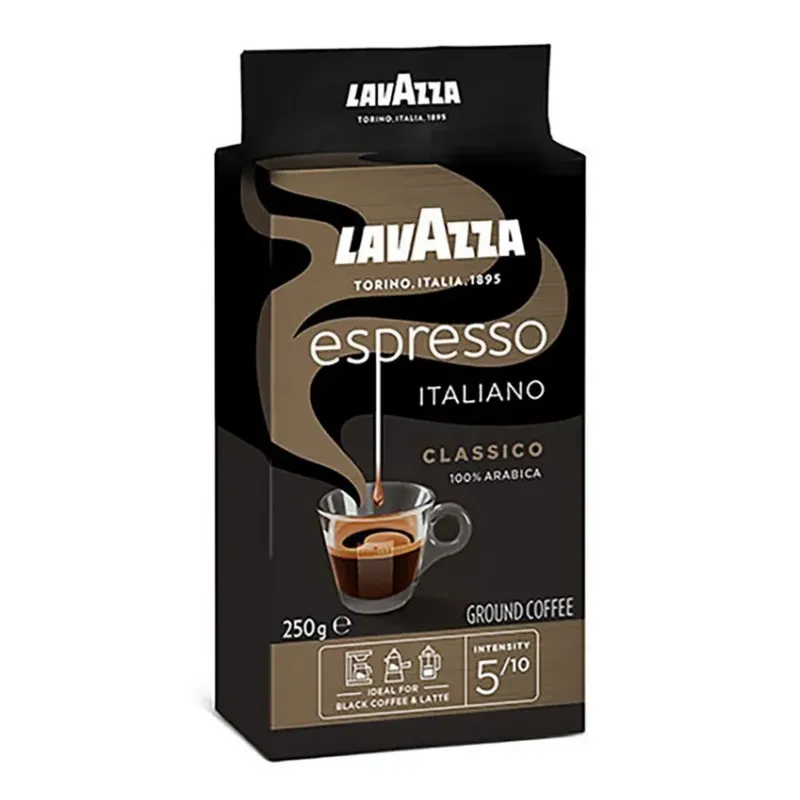 Lavazza Café Molido Espresso Intaliano Clássico 100% arábica 250 gramos