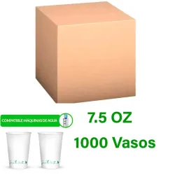 Vasos de carton 7.5 oz  220 Ml Caja 1000 vasos especial fuente Agua
