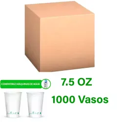 Vasos de carton 7.5 oz  220 Ml Caja 1000 vasos especial fuente Agua