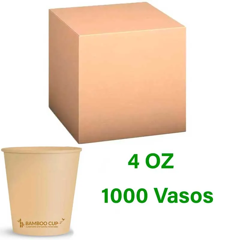 Vasos de Bamboo para Café  4 onzas 110ml 1000 vasos