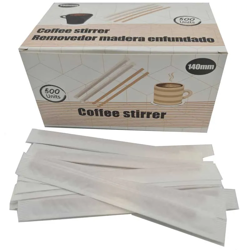 Removedor de madera 500 unidades 140 milimetros Envasados Individualmente