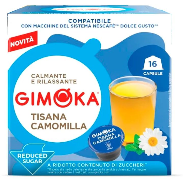 Manzanilla 16 Cápsulas Gimoka compatibles con Dolce Gusto