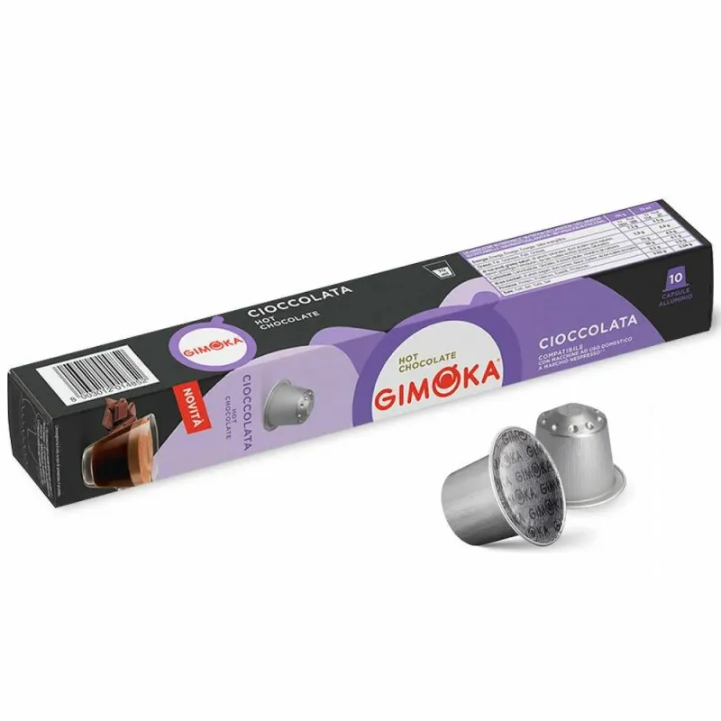 Gimoka Cioccolata 10 cápsulas aluminio compatibles Nespresso