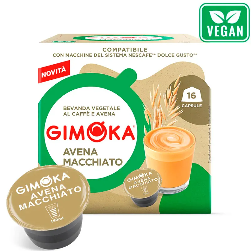 Café con leche de avena  16 Cápsulas Gimoka compatibles con Dolce Gusto