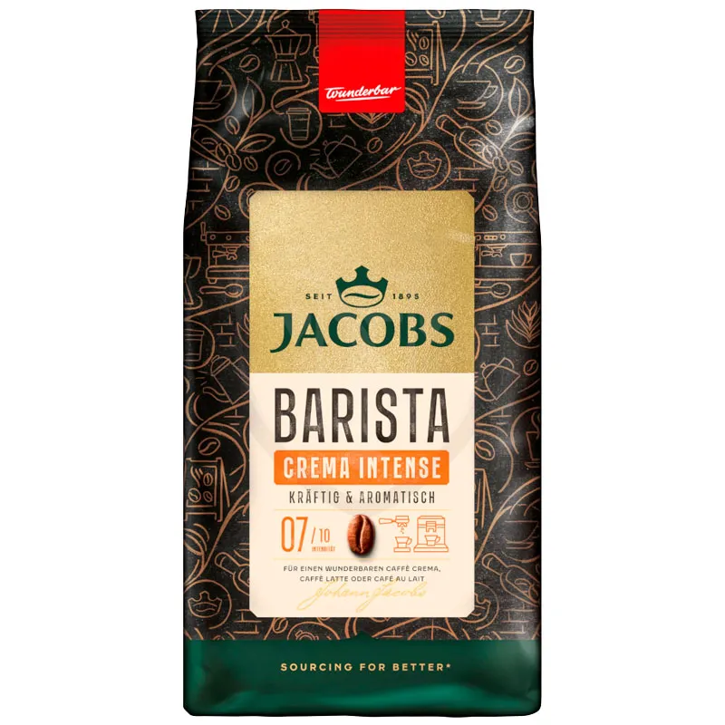 Barista crema Intense  Jacobs en Grano 1kg   intensidad 7 de 10