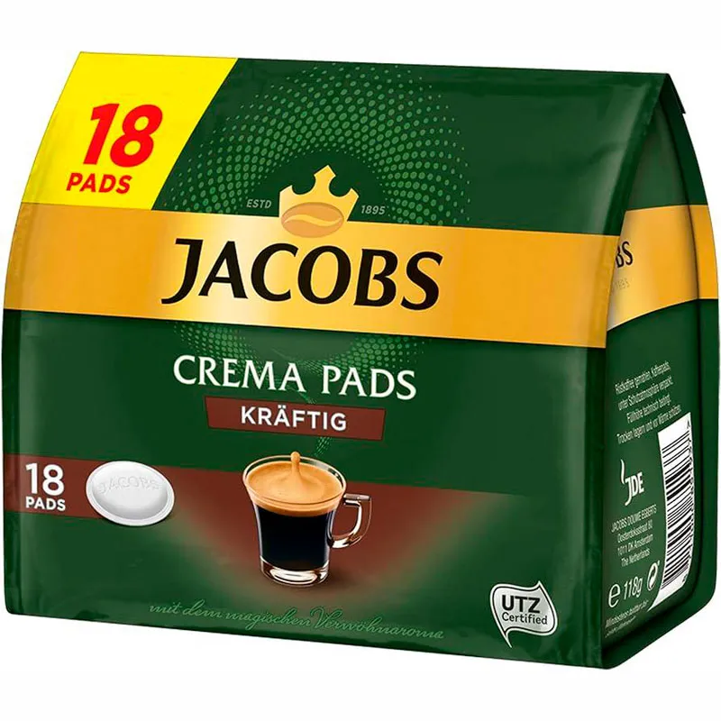 Jacobs Senseo Crema Kraftig Café Intenso y con Cuerpo – 18 Monodosis