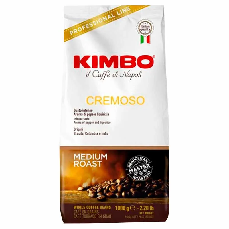 Kimbo Cremoso 1 kg  Cafe Italiano de Napoles