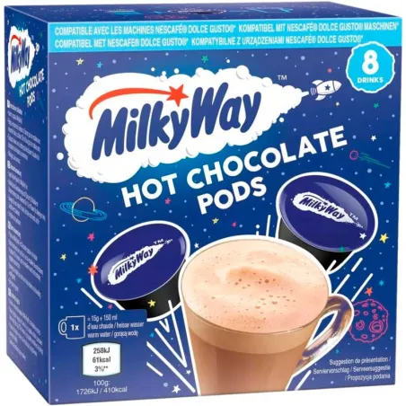 Milky Way  Chocolate 8 cápsulas compatibles con Dolce Gusto 120 gr