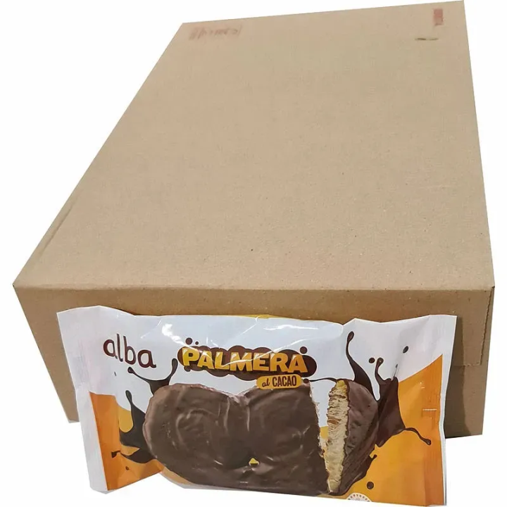 Palmera Chocolate Alba Caja de 32 unidades de 80 gramos cada una