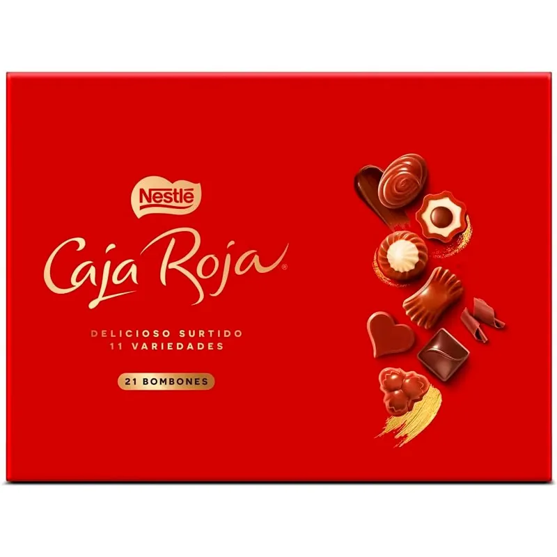 Caja Roja de 21  Bombones 198 gramos Nestlé