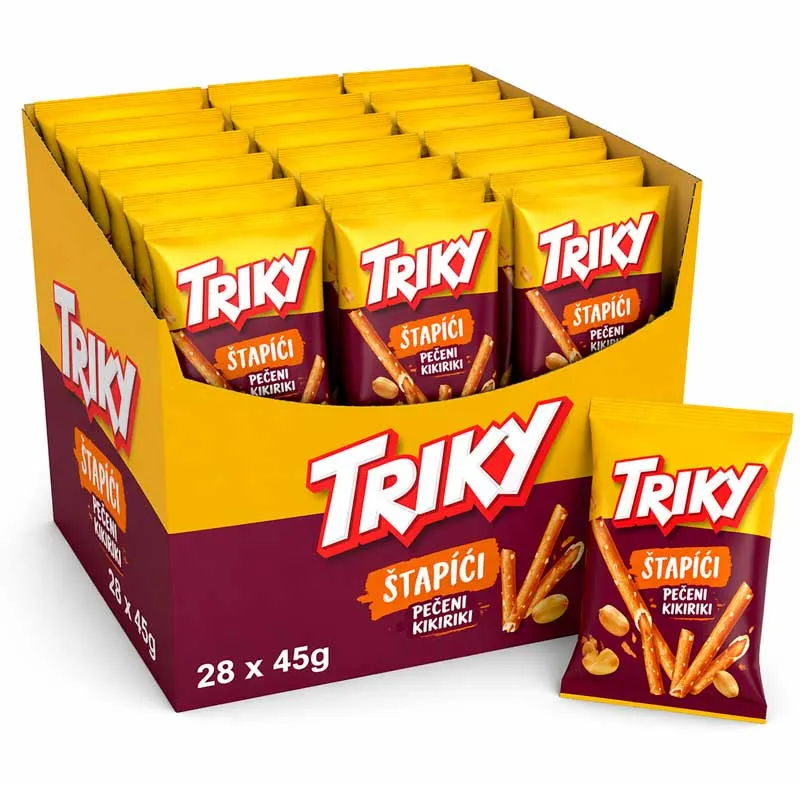 Caja de 28 Sticks con Relleno de Cacahuete 110gr marca Trik