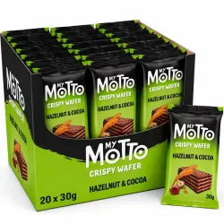 20 Obleas de cacao con relleno de cacao y avellanas de 30 Gr