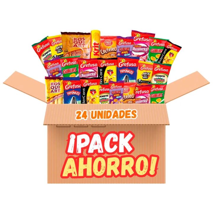 Picoteo Mix - Pack Ahorro de Snacks Variados (24 unidades)