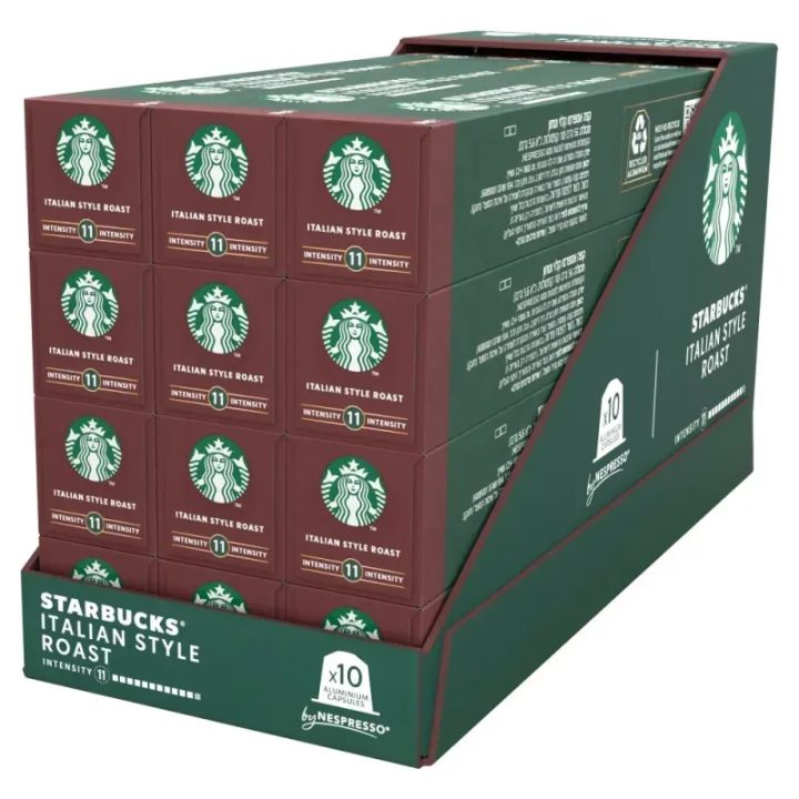 Master Italian Style Roast Starbucks, 12 tubos, 120 cápsulas