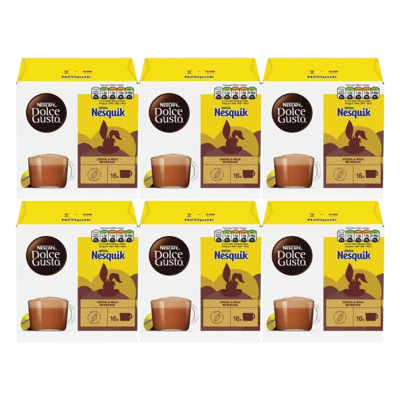 Nesquik 6 cajas de 16 cápsulas Dolce Gusto